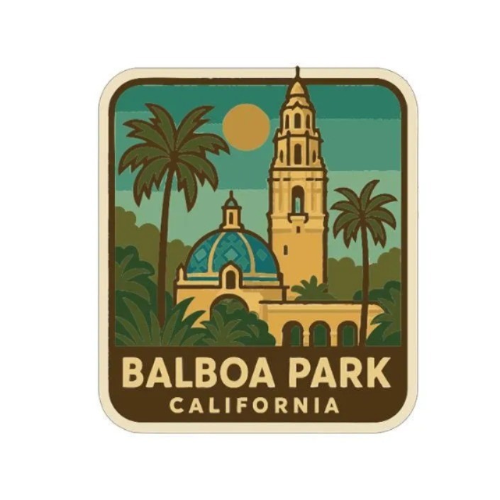 Balboa Park California Iron On Heat Transfer Vinyl HTV Die-Cut Symbolic Landmark