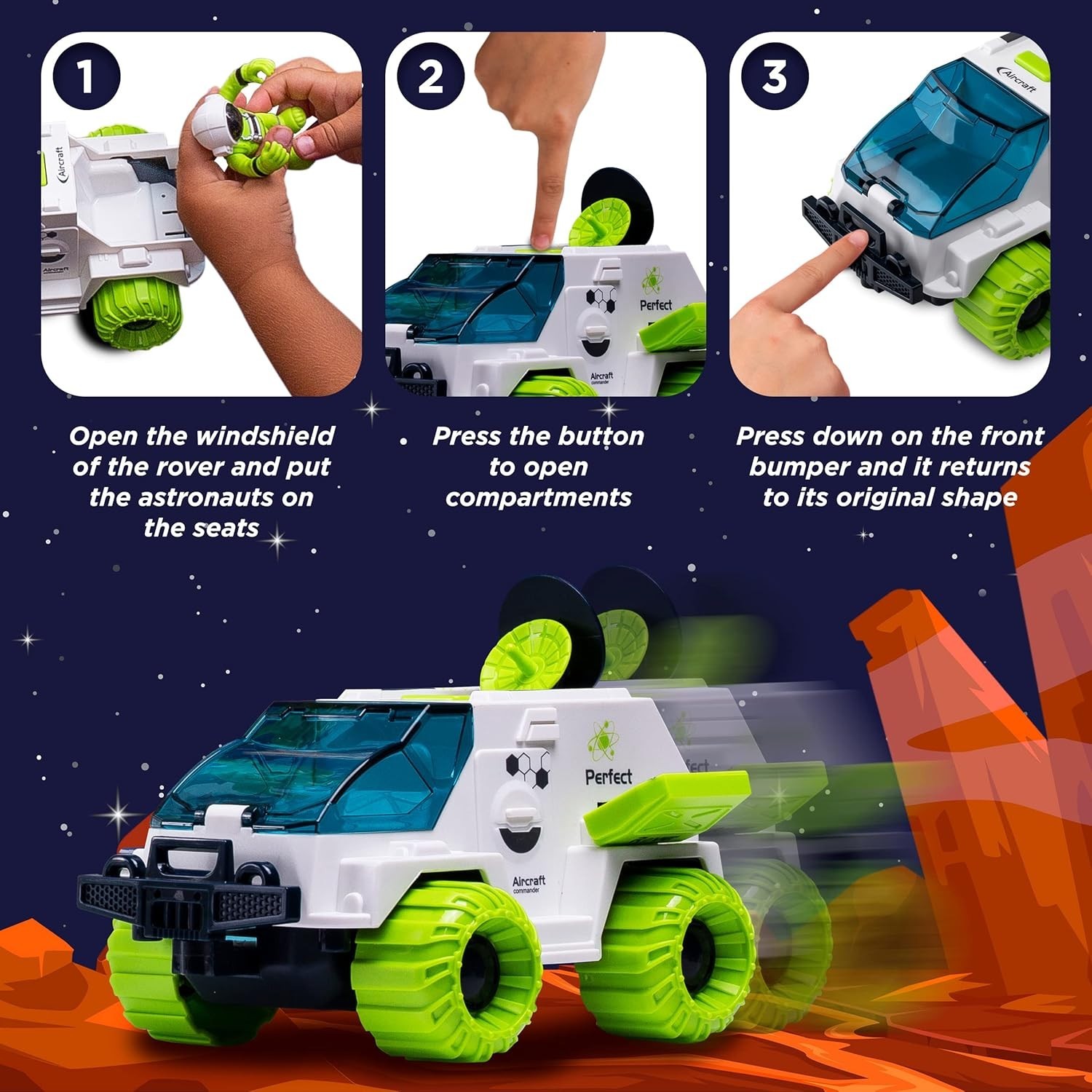 [Upgraded Set] Space Toys for Kids 3 4 5 6 7 8, Space Shuttle with Rocket Ship T