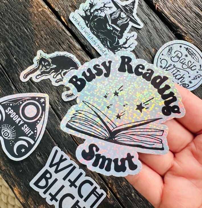 Horror Tarot Card Movie Set Of 8 Holographic Halloween Spooky Sticker Set
