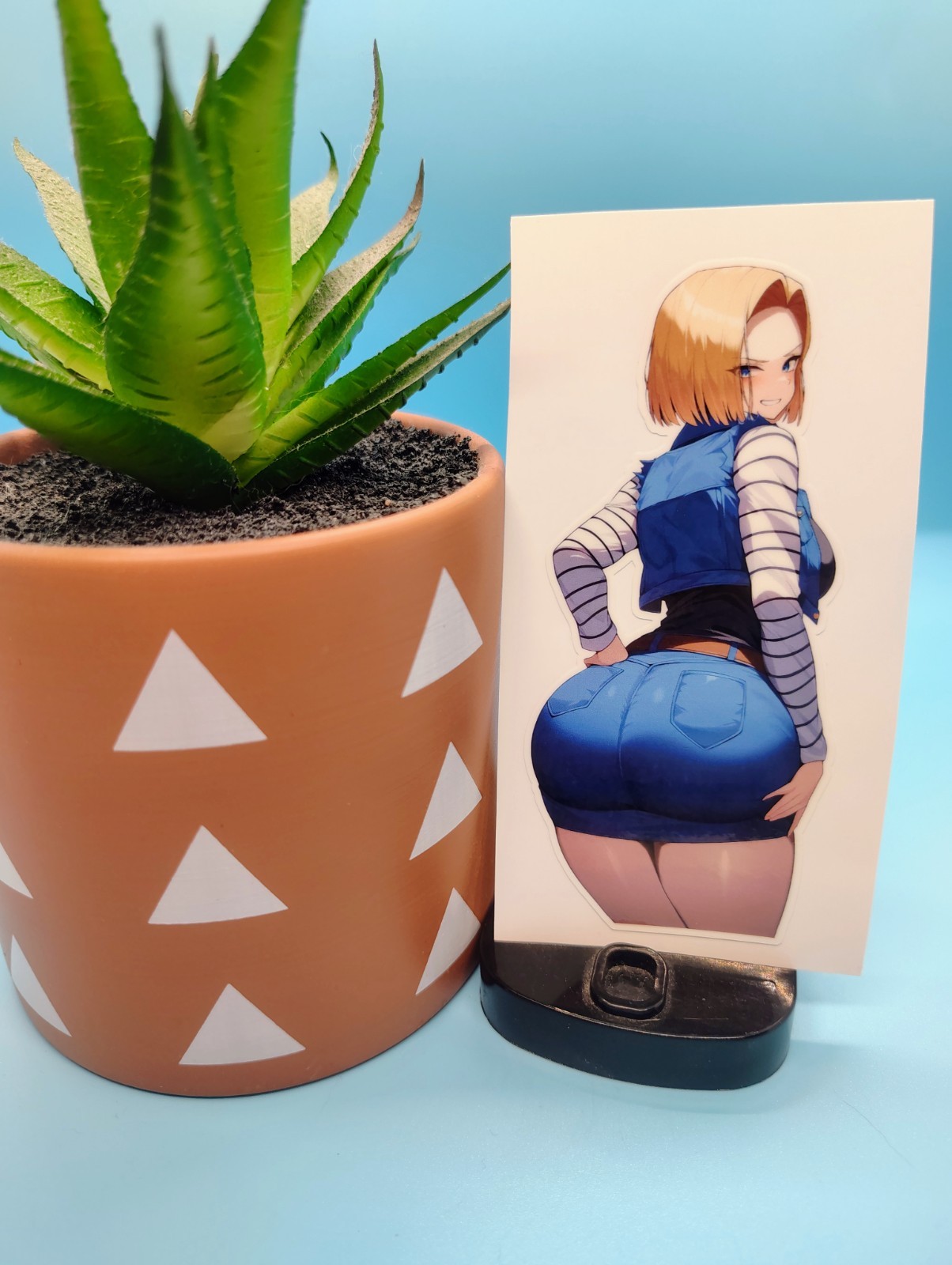 (4.5 Inches) Dragon Ball Z – Android 18 (Thicc #3) Water-Resistant Vinyl Sticker