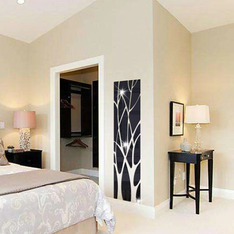 Large 3D Mirror Wall Sticker Home Living Room New Decoration TreeArt Removable