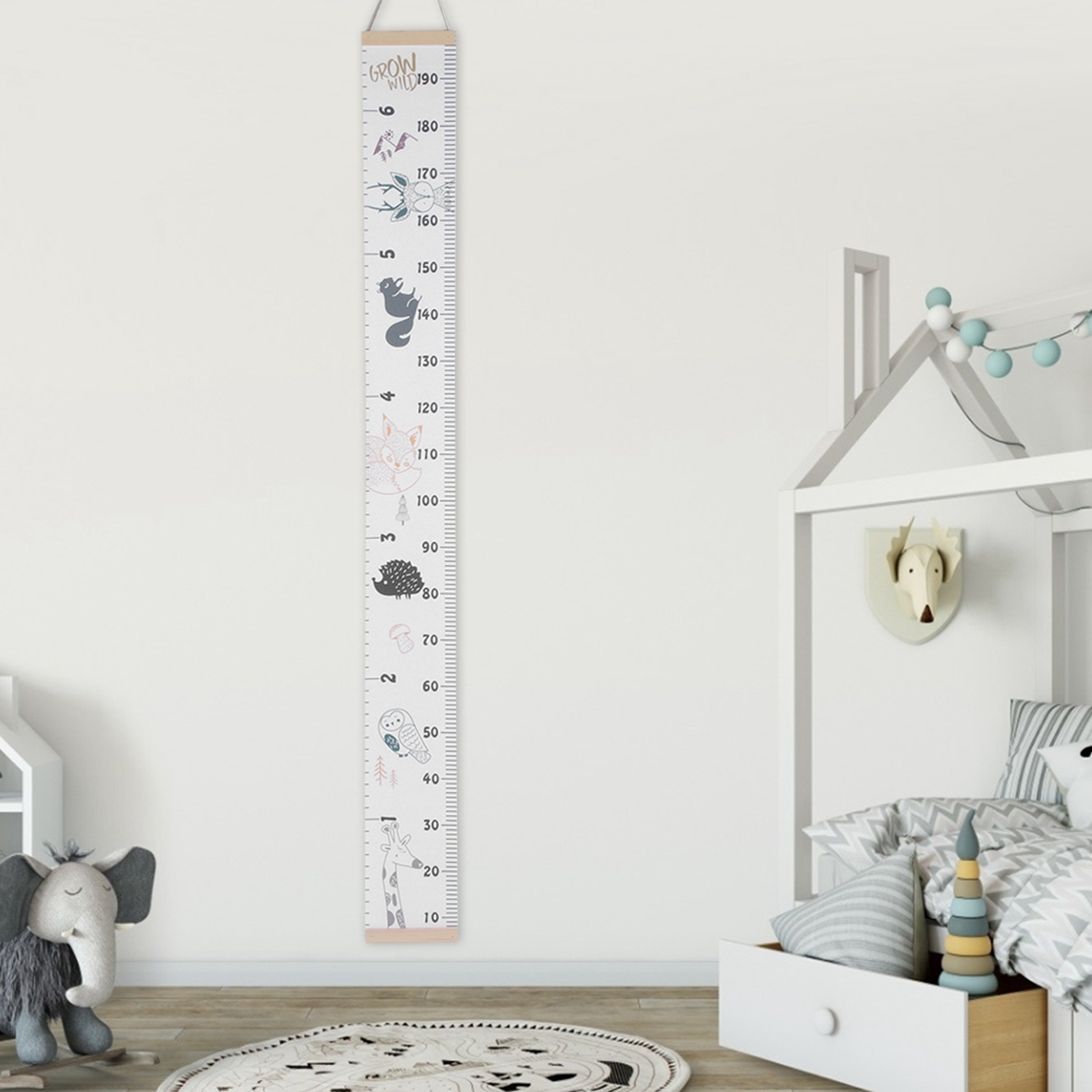 Cute Wall Sticker Height Measure Growth Chart Home Room Decoration Child Toy1♡