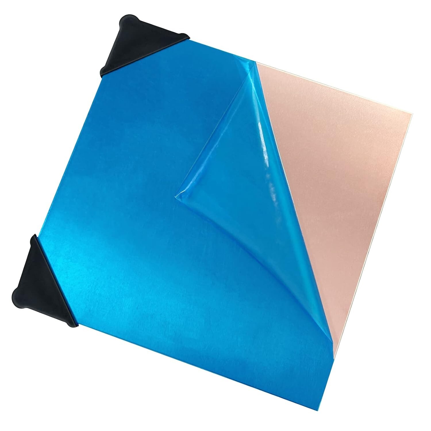 2 Pieces 99.9% Pure Copper Sheet 4" X 4"18 Gauge1mm Thickness Film Attached Co