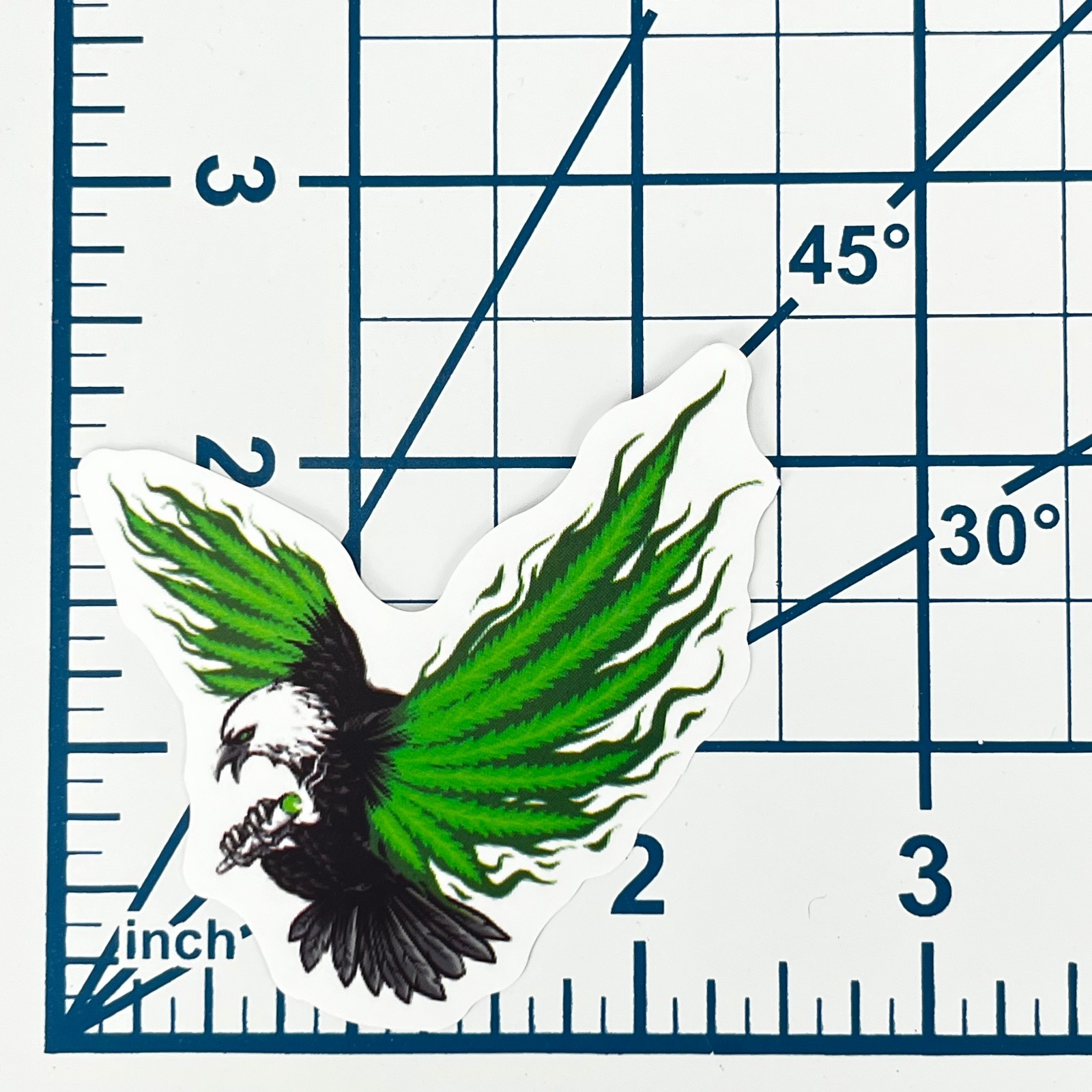 Weed Eagle Vinyl Sticker Cannabis Leaf Bald Eagle Pot Stoner Gift Laptop Art