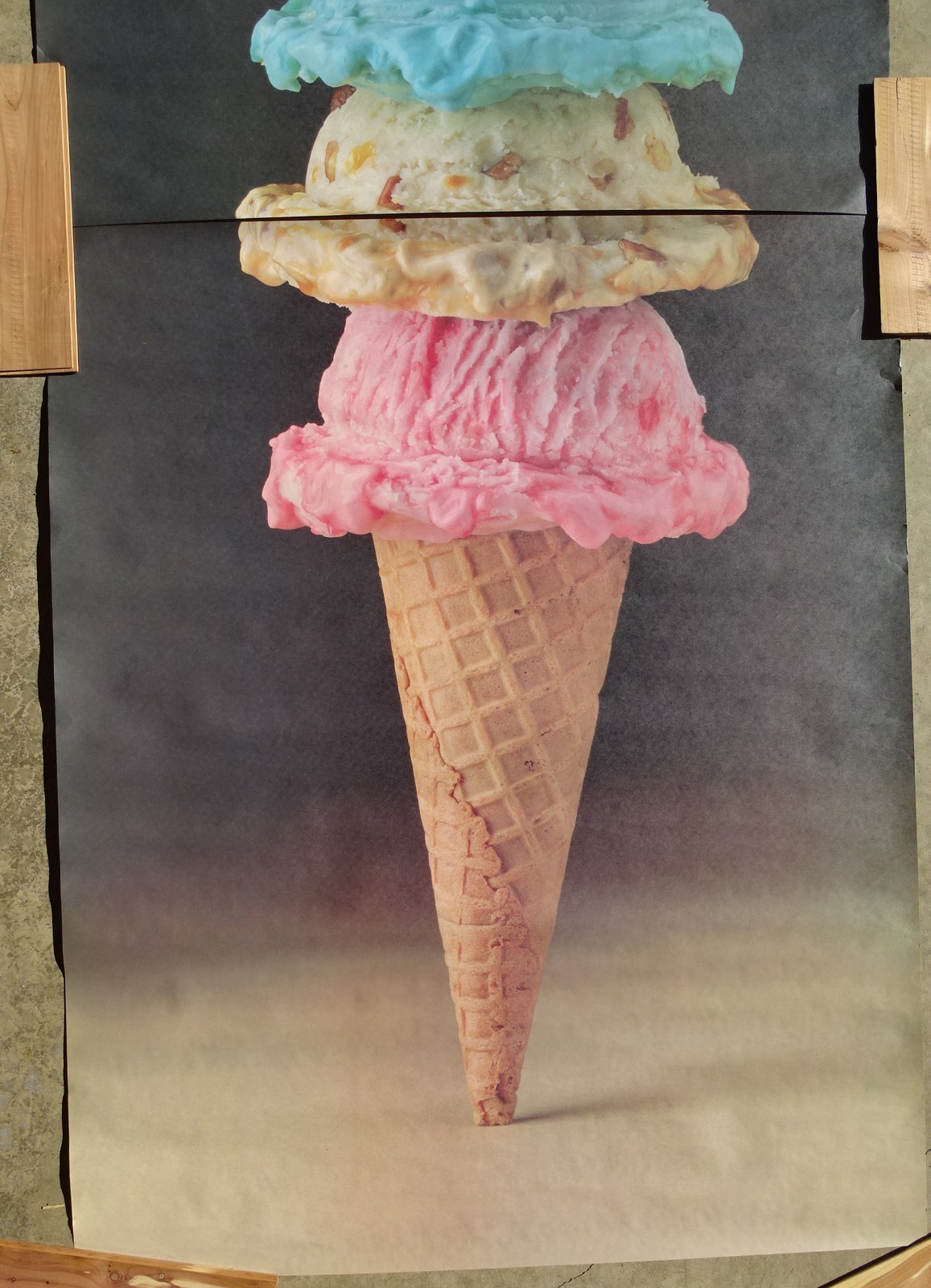 Food Challenge GIANT 5 Scoop Ice Cream Photo Door Wall Mural Poster 82.5” X 34”