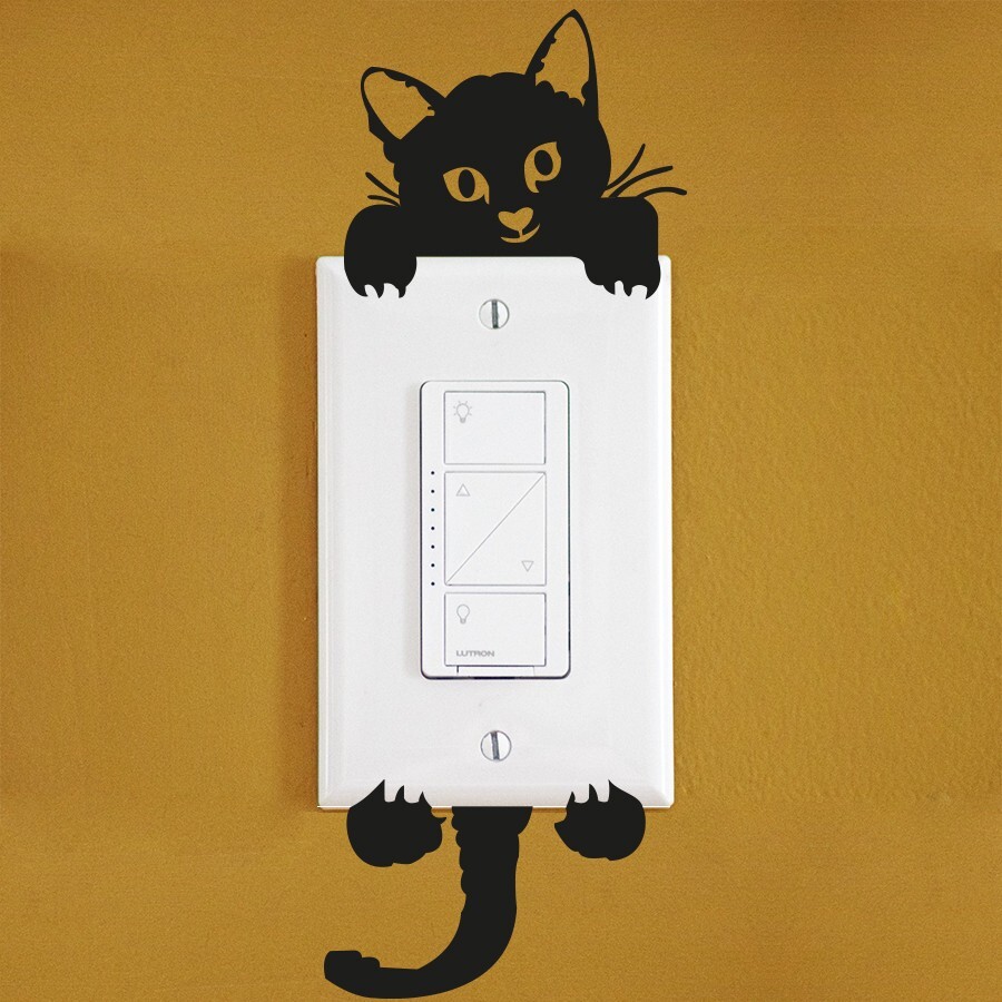 Wall Sticker Cat Switch Any Room 3D Decal Home Décor Brand New Free Shipping