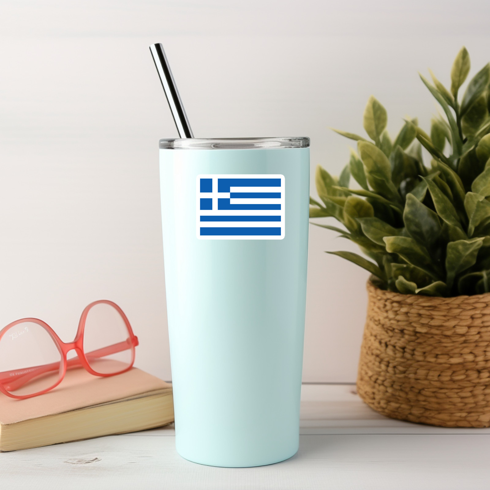Greek Flag Sticker Pack – 6 Pack Decals for Cars, Laptops, Windows – Greece Flag