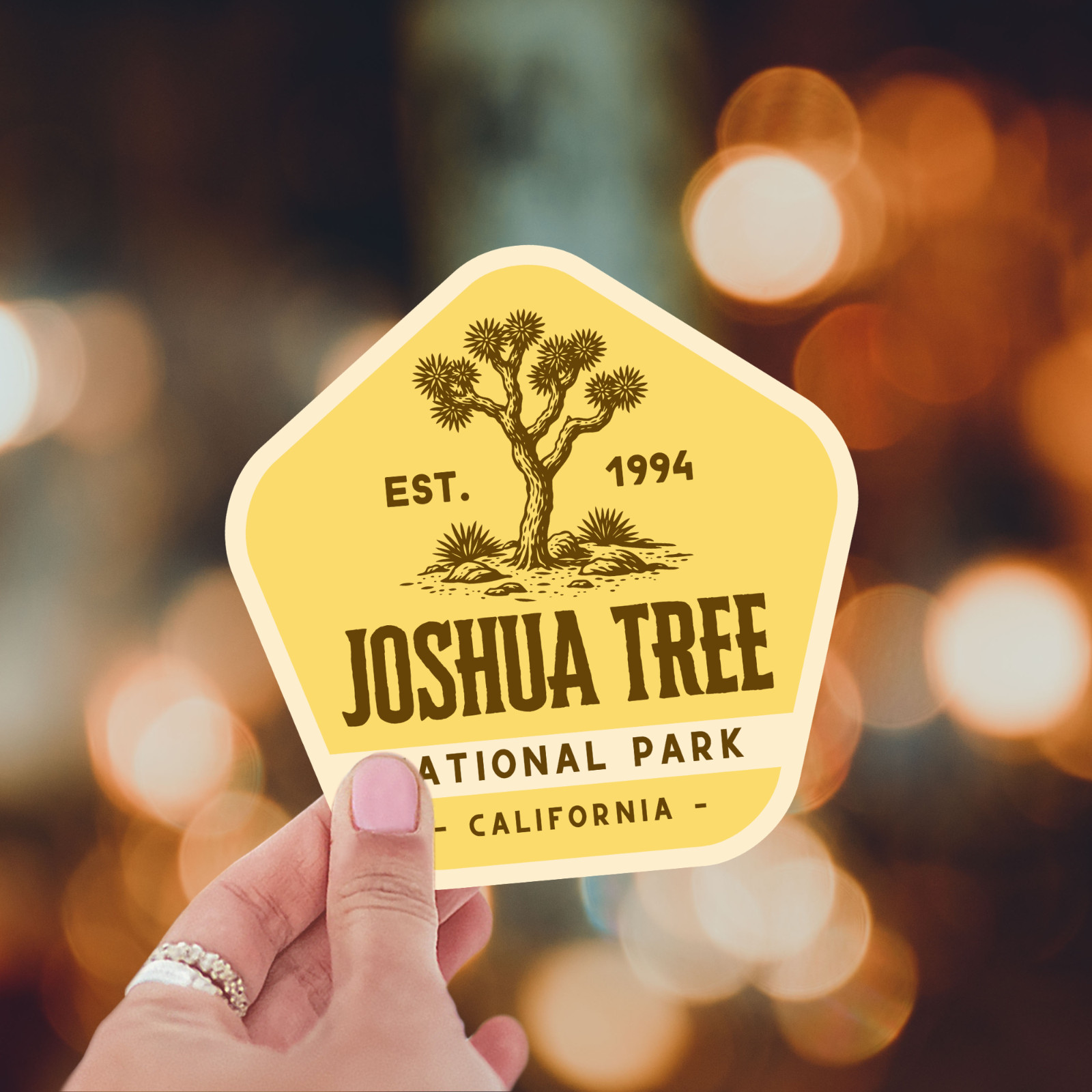 Joshua Tree National Park Sticker Retro California Desert Travel Vinyl Decal