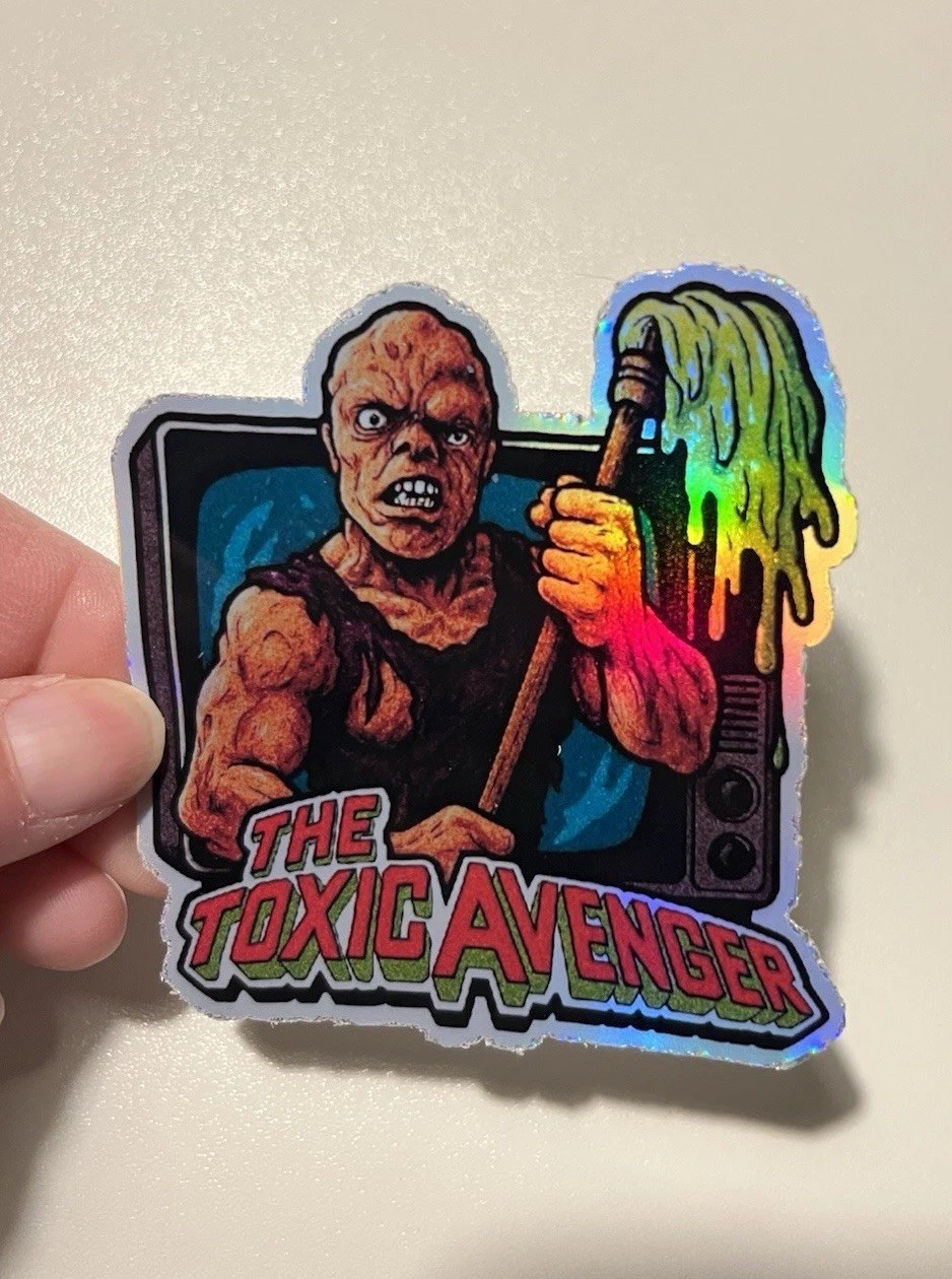 The Toxic Avenger 3 Inch Waterproof Holographic Vinyl Sticker