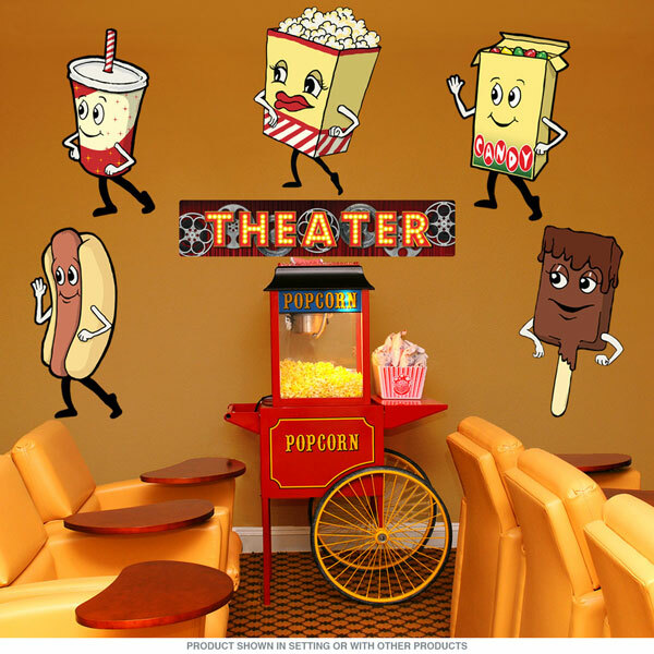 Hot Dog Dancing Movie Snacks Wall Decal Home Theater