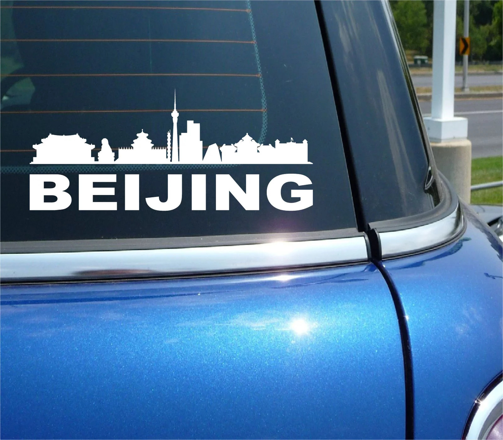 BEIJING CHINA CITY SKYLINE CITYSCAPE CAR WALL DECAL BUMPER STICKER