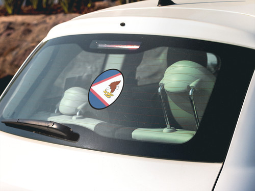 American Samoa Flag Circle Sticker Decal