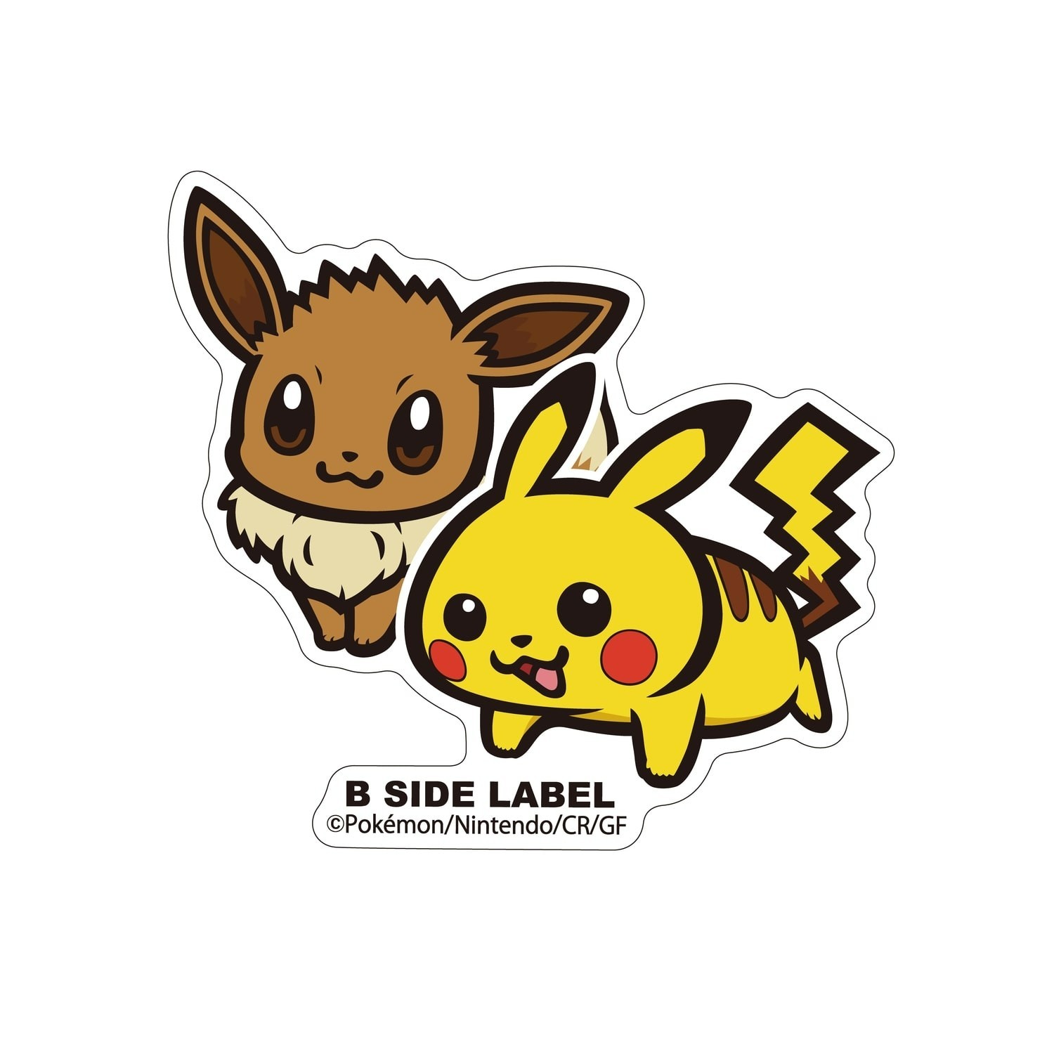 Pokemon Center B-Side Label Sticker – 025 133 Pikachu Eevee Kanto