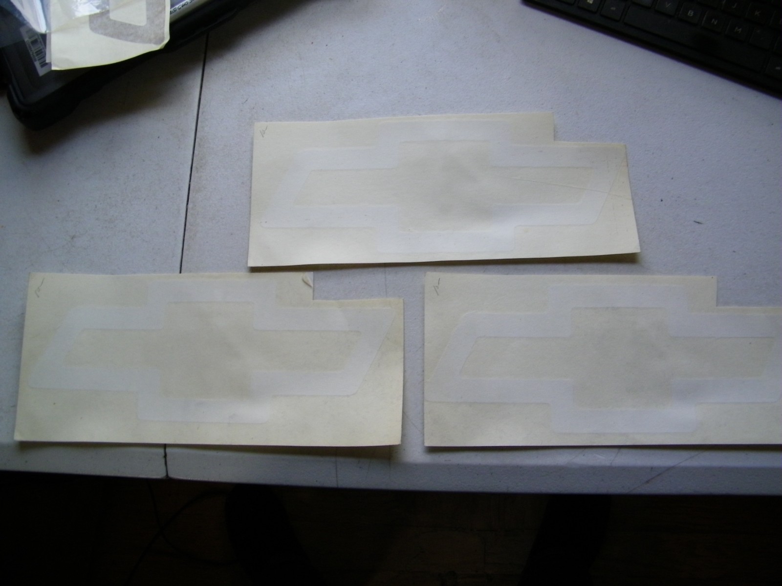 3 Chevy Bowties Chevrolet – Vinyl Decal Sticker – White In Color