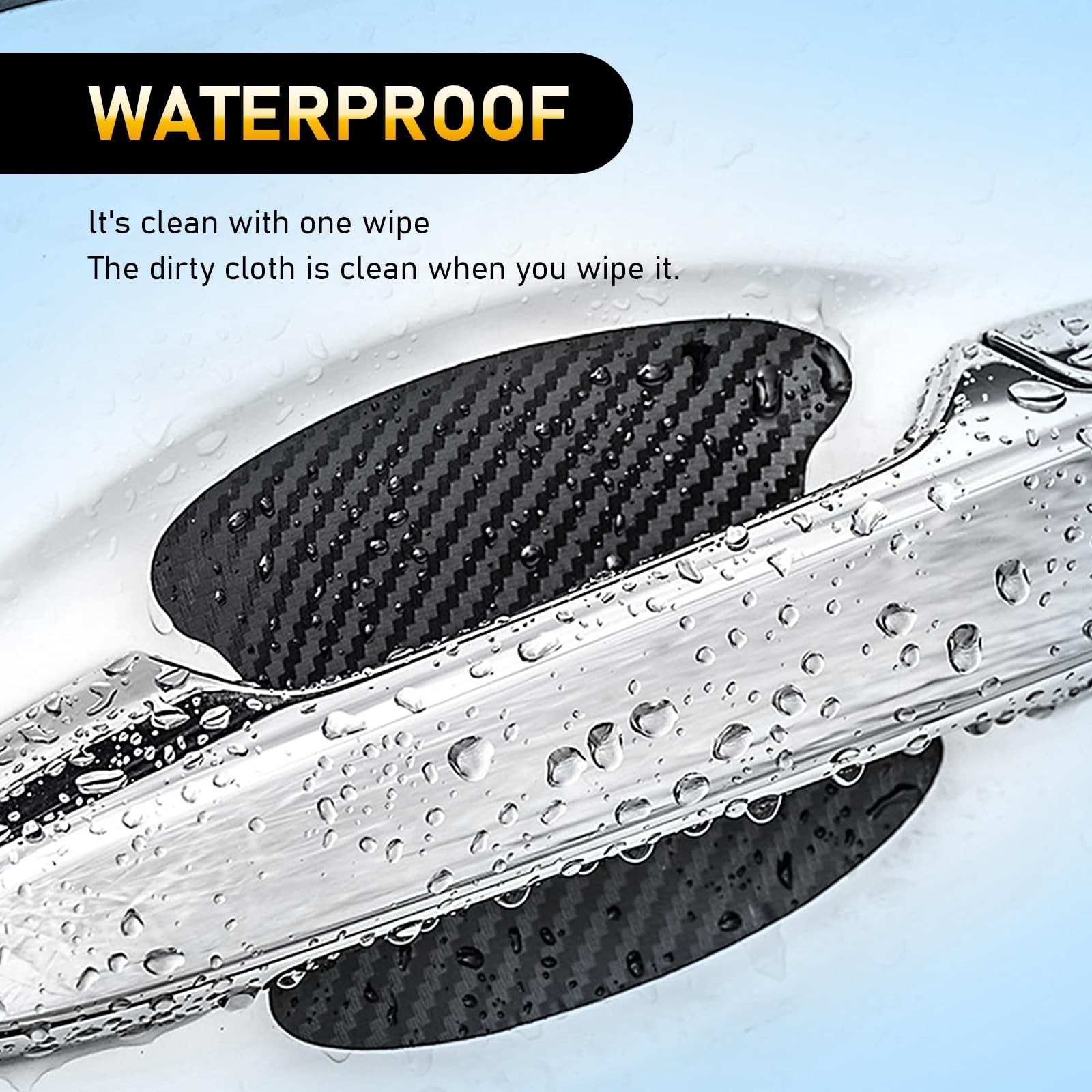 gunhunt 8 PCS Door Handle Scratch Protectors, Carbon Fiber Handle Cover Anti …