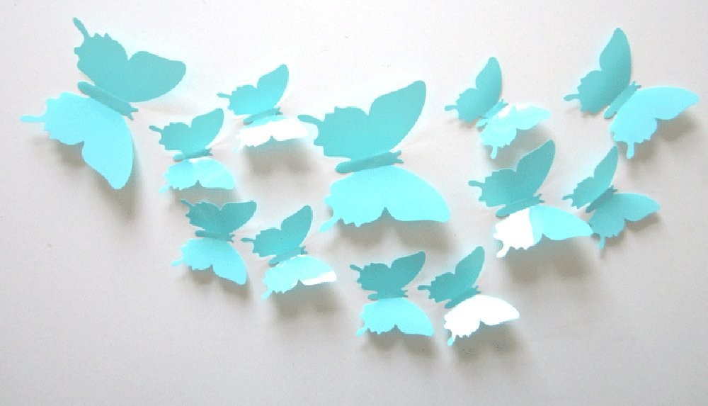 12Pcs 3D Butterfly Removable Wall Decals DIY Home Decorations Art Decor Wall …
