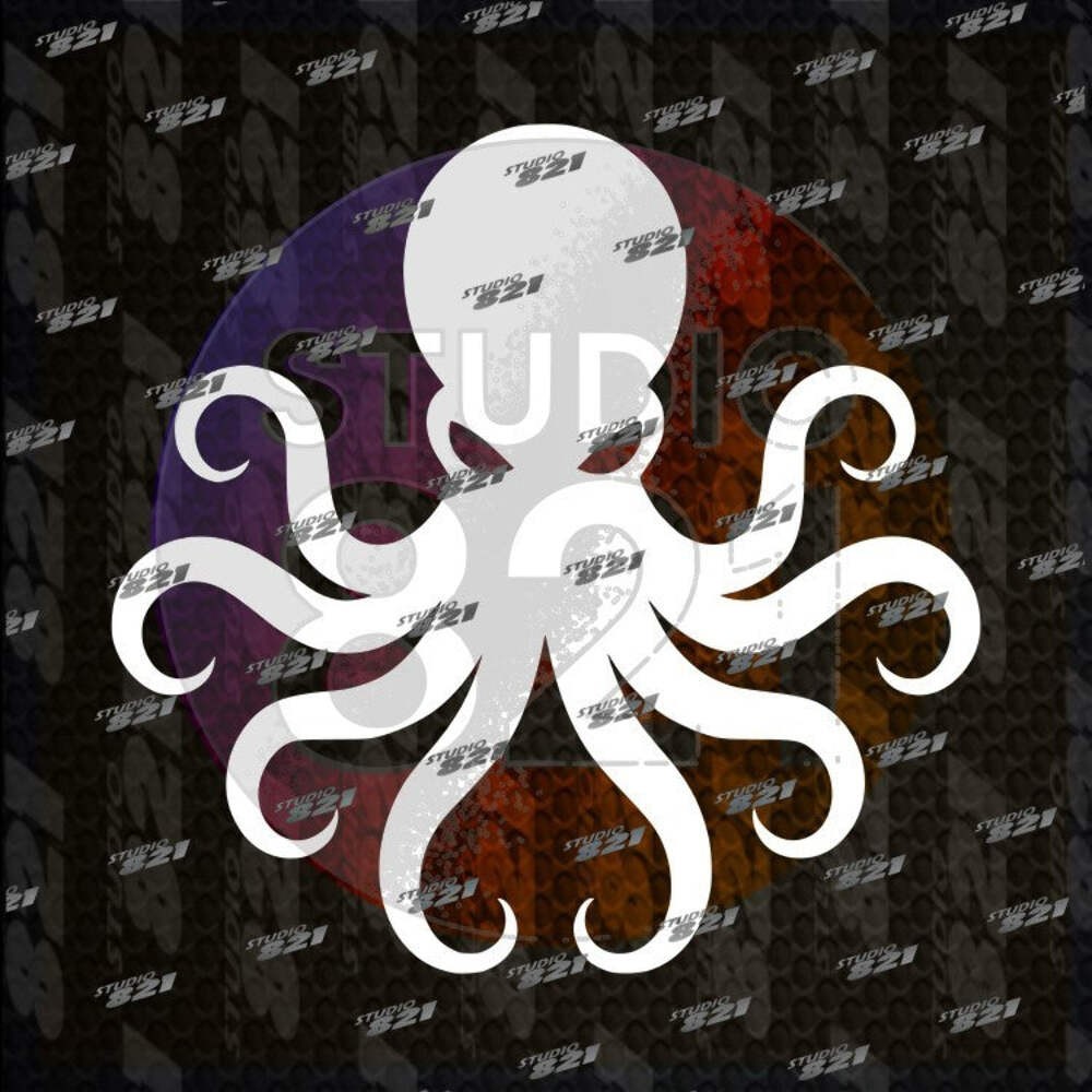 OCTOPUS Mini Decal Logo Vinyl Window Sticker Laptop SEA OCEAN KRAKEN CTHULHU