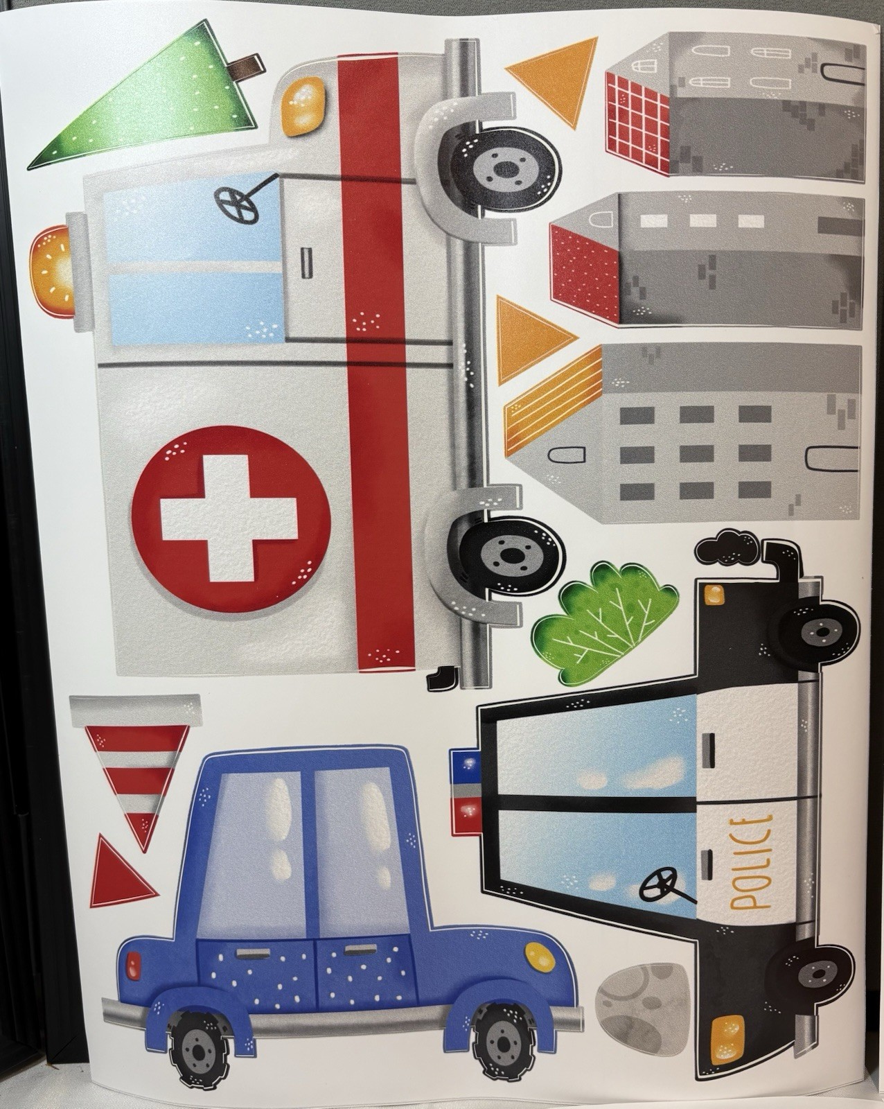 Construction Cars Wall Decals Trucks Tractor Vehicles Removeable Wall Stickers
