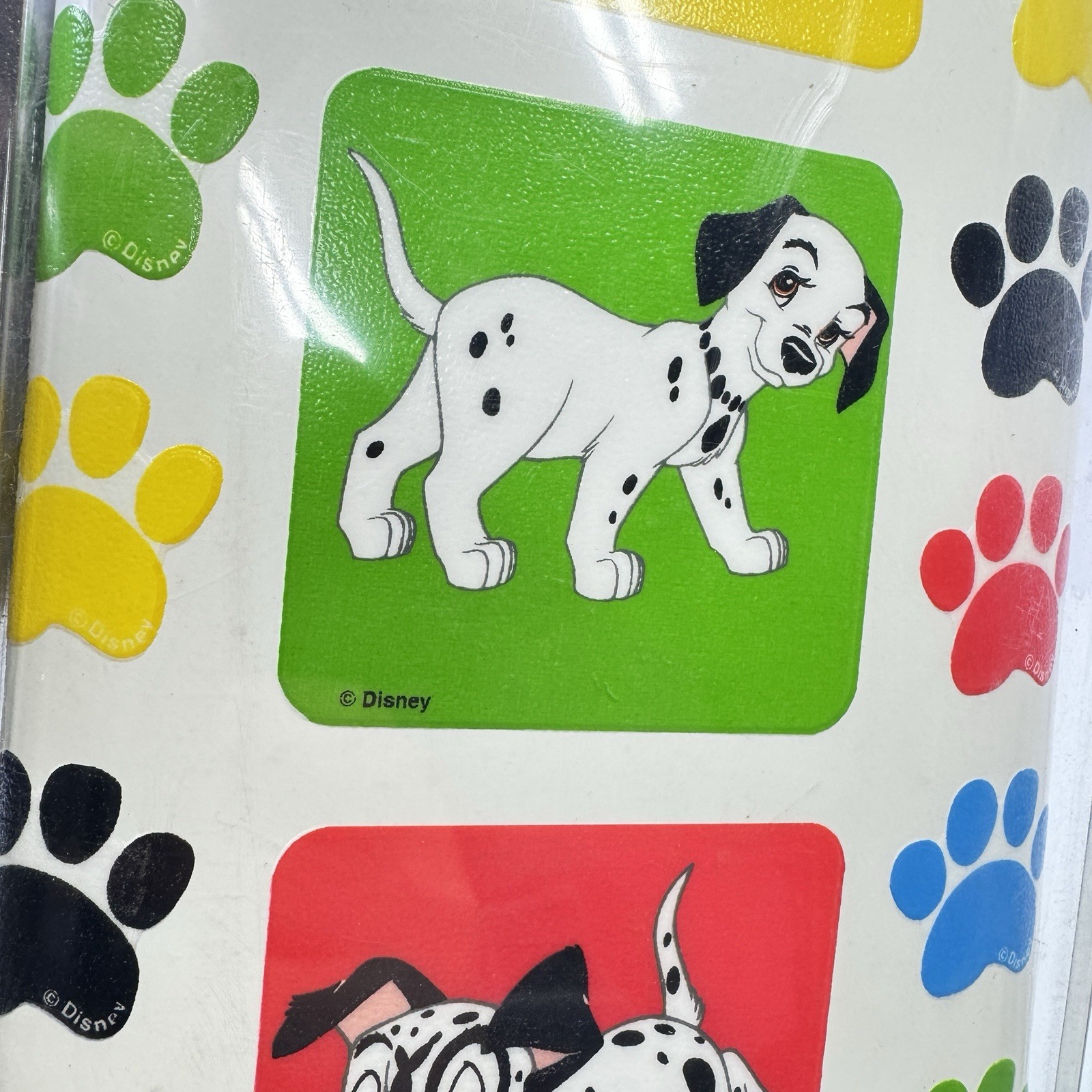 Priss Prints 101 Dalmatians Wall Decor Self Stickers Reusable Vtg Disney 90s