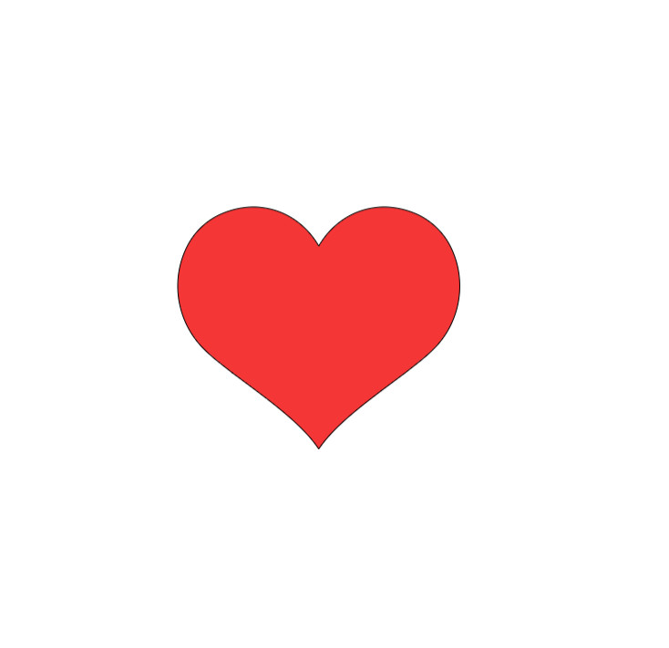 Heart Iron On Vinyl Heat Transfer Decal HTV for Fabric