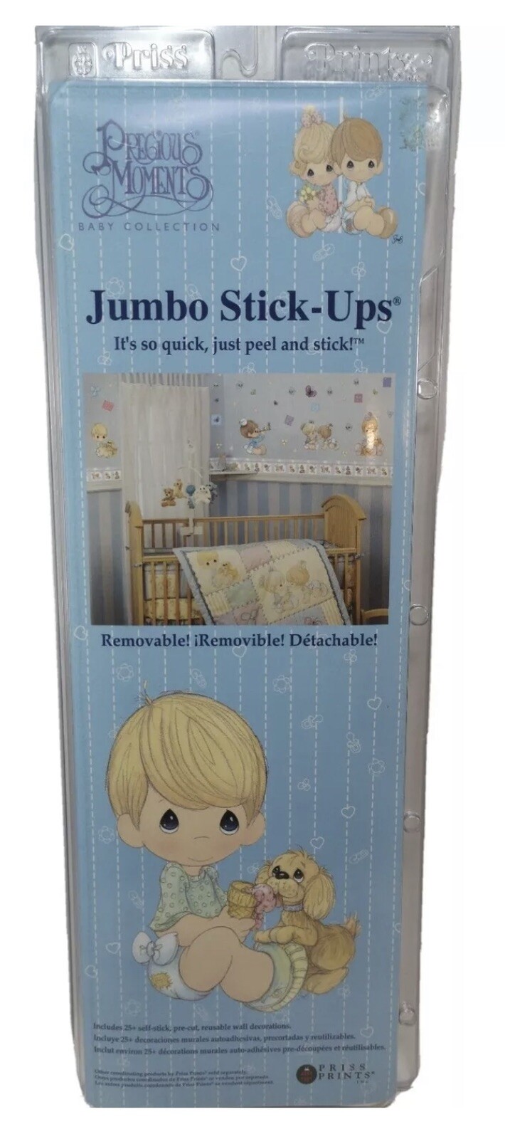 Precious Moments Jumbo Reusable Wall Decor Stick-Ups