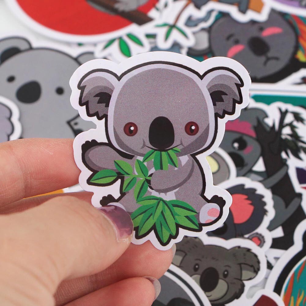 KOALA Vinyl Stickers [A] AUSTRALIA Animals BEAR ~Waterproof WATER BOTTLE Decals