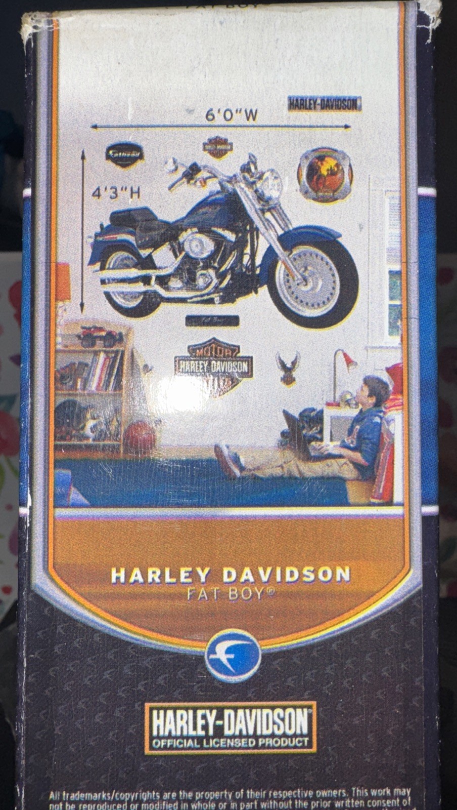 New/Sealed-Fathead Road King Harley Davidson Real Big Vinyl Wall Graphics 5’X4’!