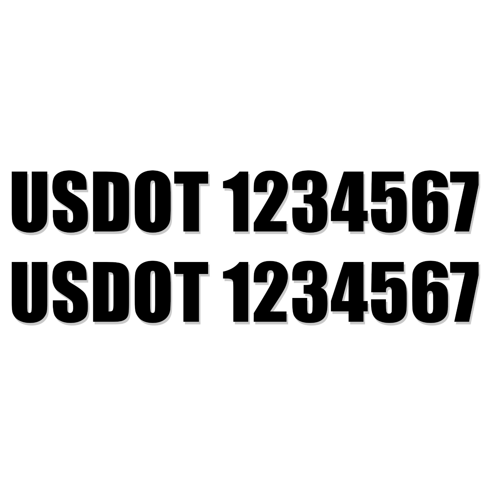 USDOT Registration License Number Vinyl Decal Sticker | Set of 2 – 849