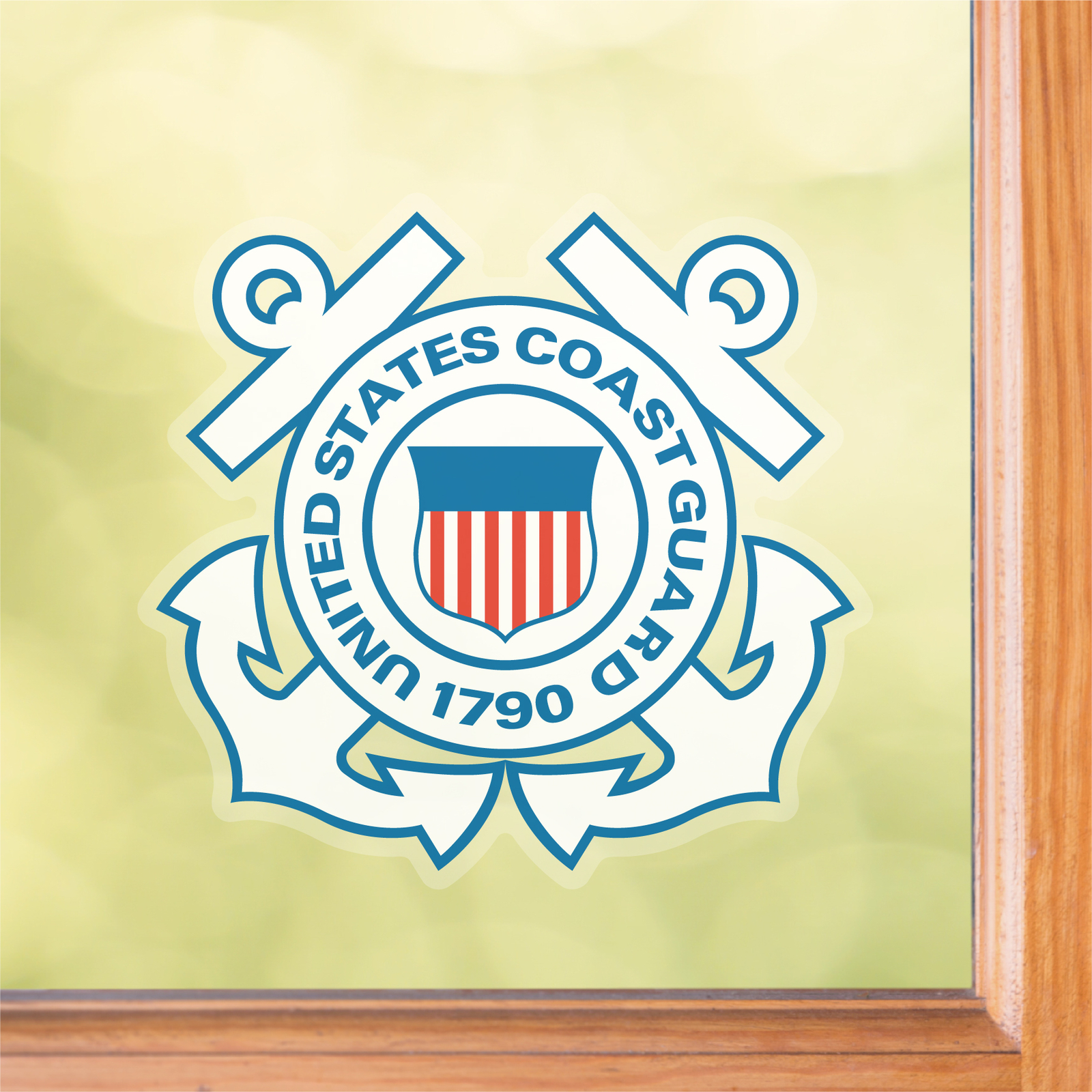 Coast Guard Anchors Front Static Cling