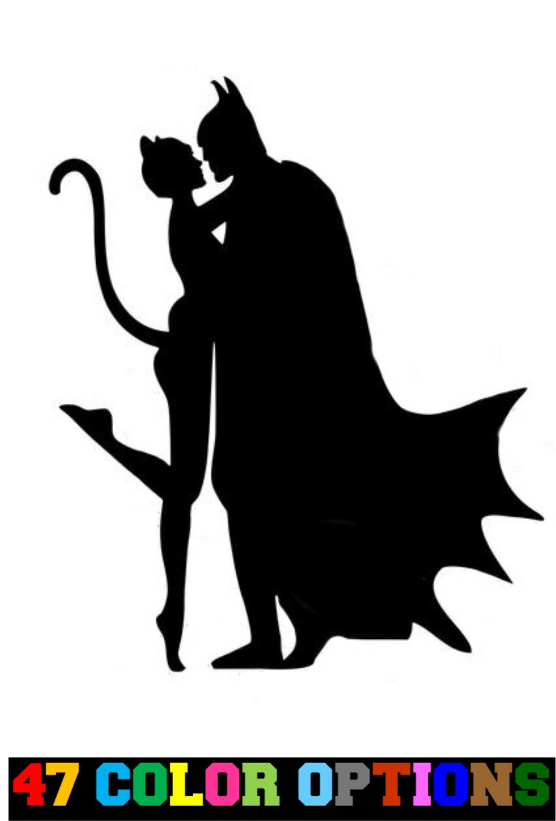 Vinyl Decal Truck Car Sticker Laptop – DC Comics Batman Catwoman Kissing