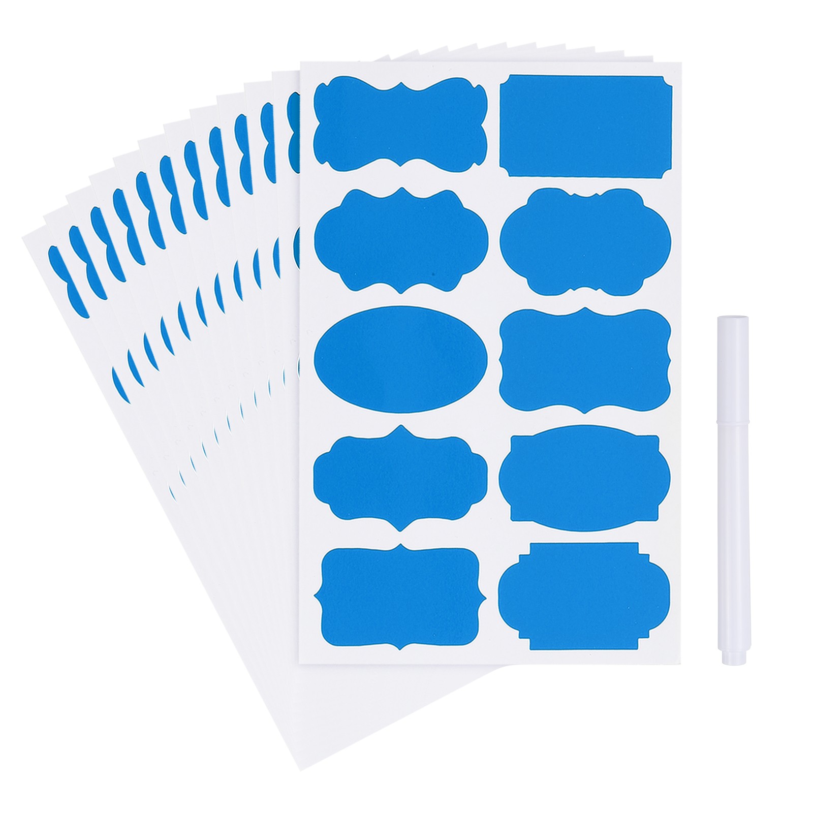 120 Pcs Chalkboard Labels for Jars, 2" x 3" Gift Stickers Labels, Dark Blue