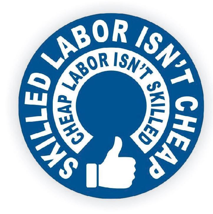 Skilled labor Isn't Cheap Hard Hat Decal Hardhat Sticker Helmet Label H144