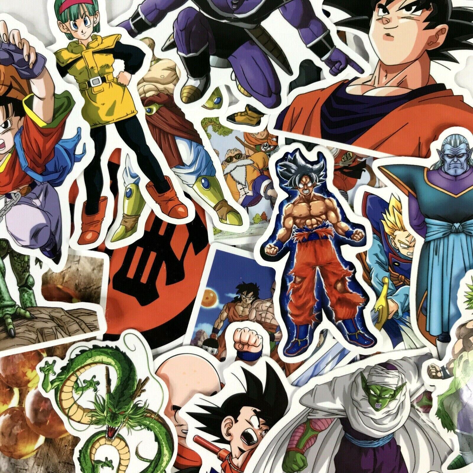 100 Piece Dragon Ball Z DBZ Character Bulma Goku Laptop Decal Phone Sticker Pack