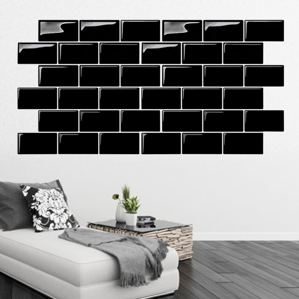 Self- Adhesive Brick Wallpaper Removable Faux Peel and Stick Decals
