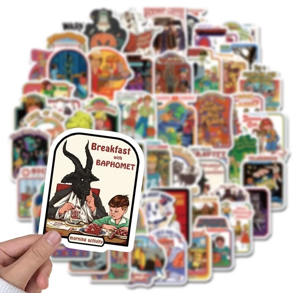 Steven Rhodes Stickers 50pk Mixed Sarcasm Cartoon Themed Random Funny Stickers