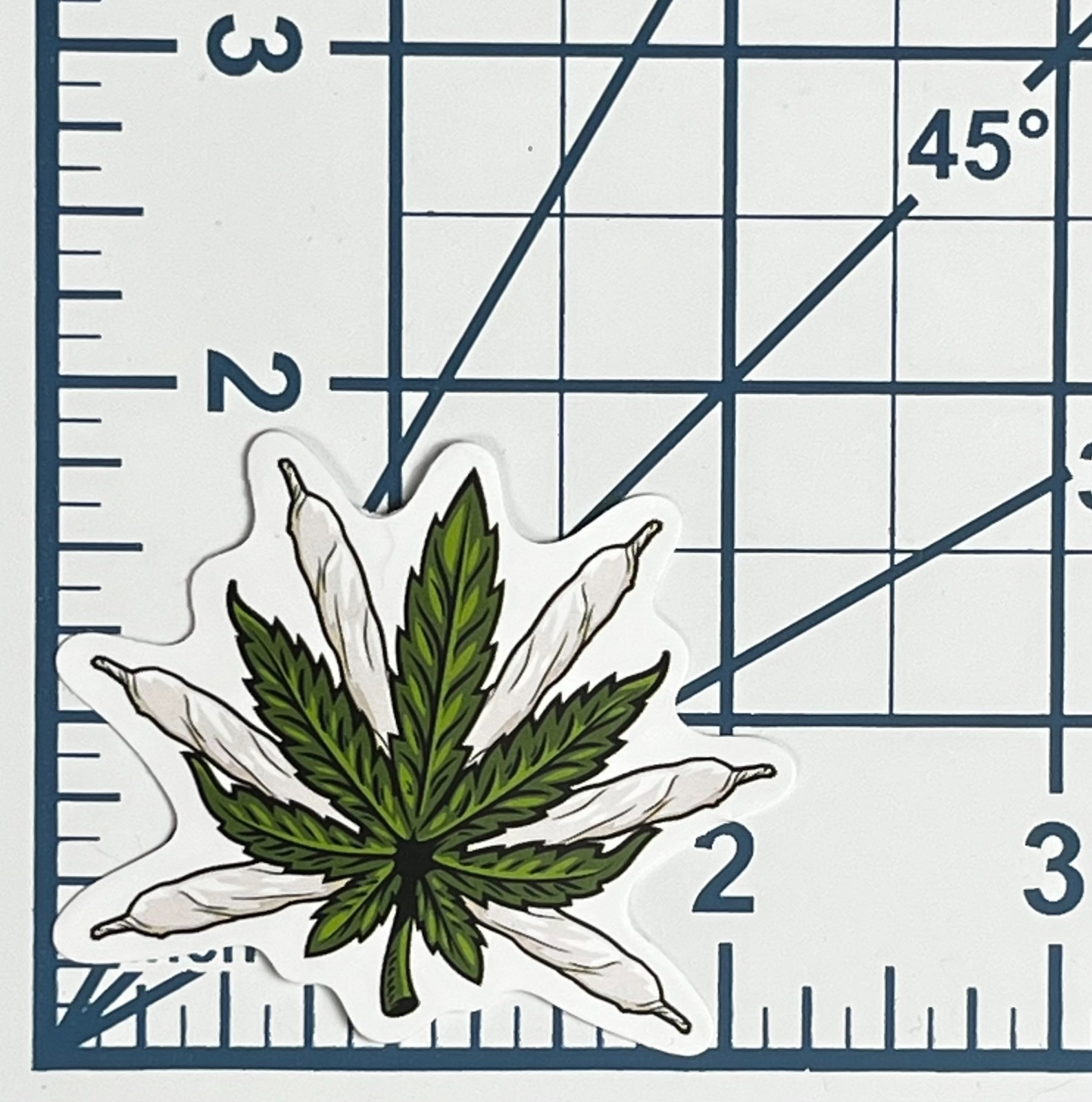 Cannabis Leaf Joint Sunburst Vinyl Sticker Weed 420 Decal Funny Stoner Gift Art