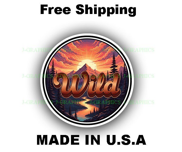 Hiking Vinyl Decal Sticker Hike Hiker Camping Mountains Nature Wild A