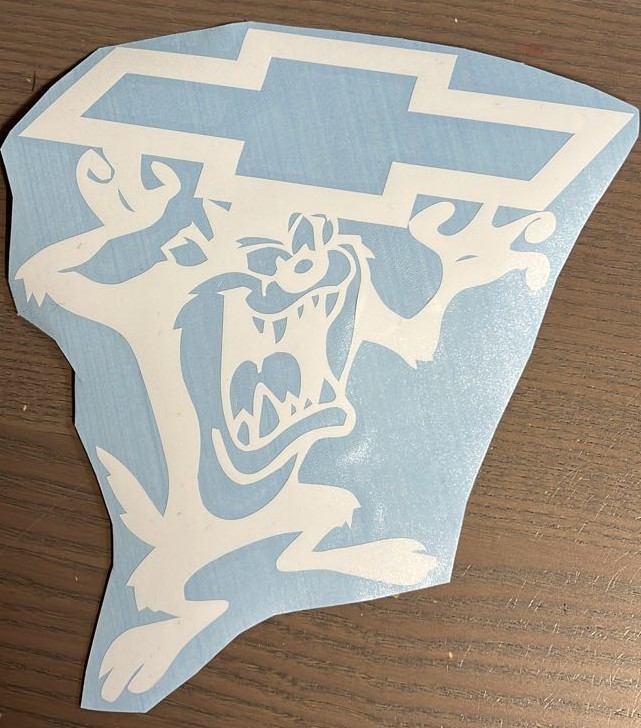 Chevy Chevrolet Taz die cut vinyl decal sticker window