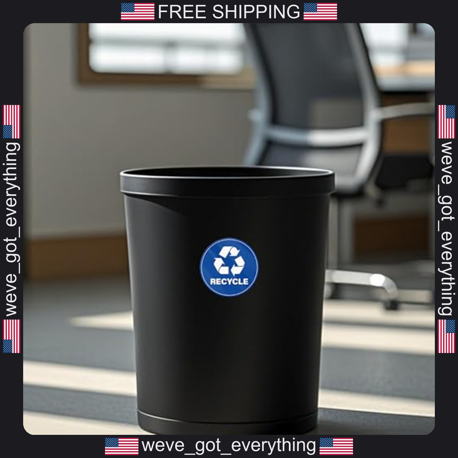 20 Pack Recycle and Trash Vinyl Stickers 4 Inch Indoor Outdoor Use