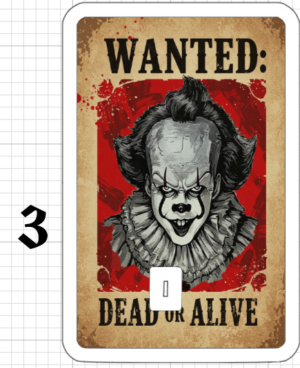 Wanted Poster Pennywise Credit Debit ATM Card Skin Sticker Halloween Horror IT