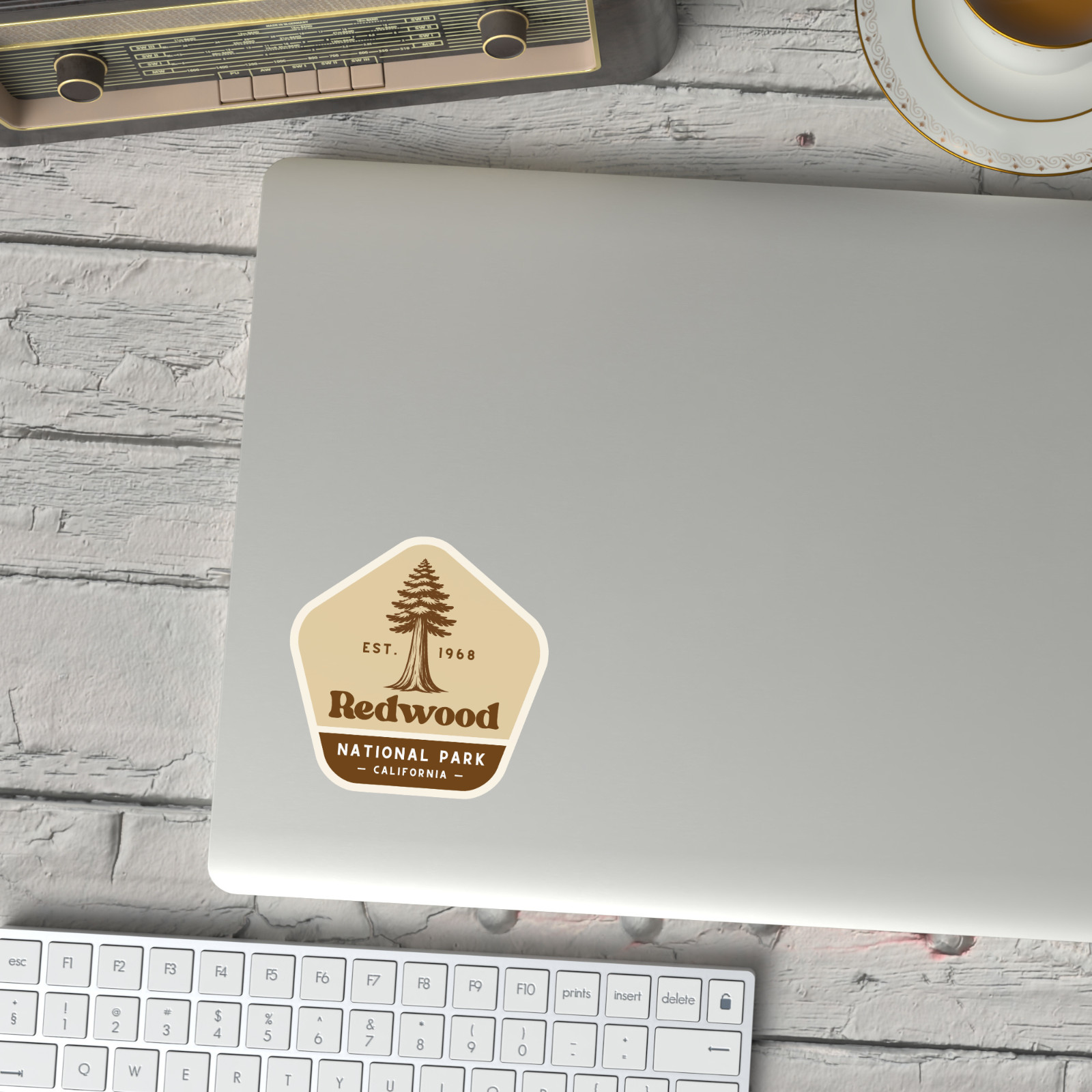 Redwood National Park Sticker Retro California Travel Vinyl Decal Badge
