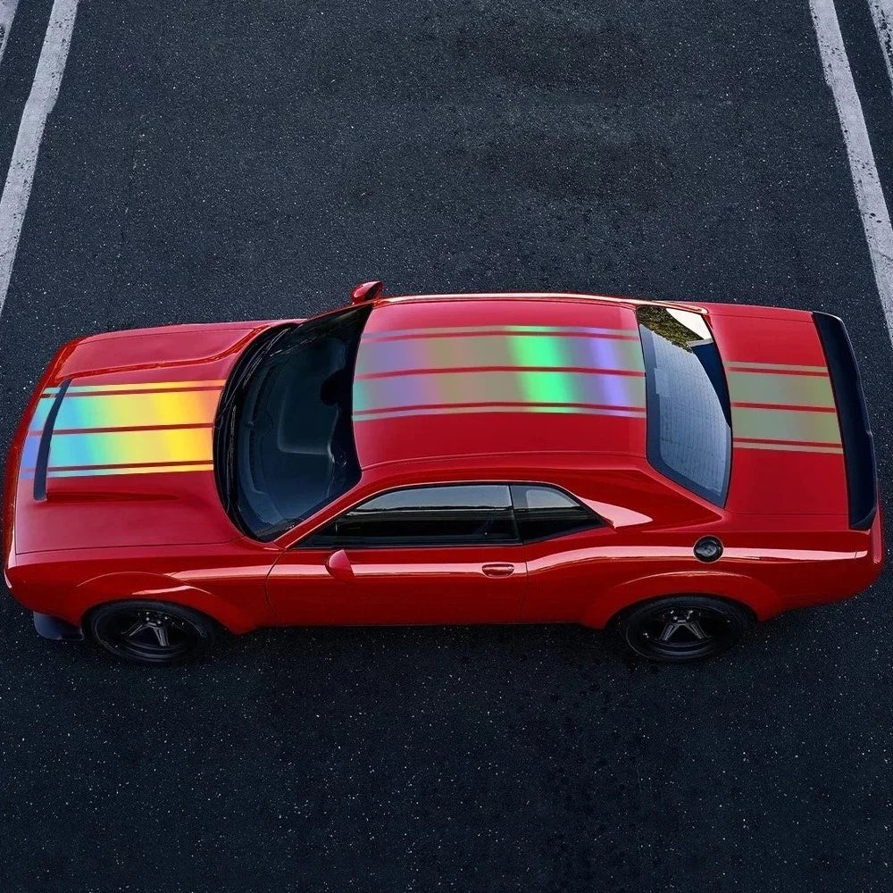 Aftermarket Racing Stripe Hood & Trunk Decal Kit for Dodge Challenger SXT / R/T