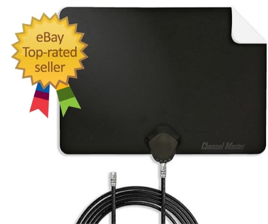 Channel Master FLATenna – Indoor Digital HDTV Antenna, 12' Coaxial Cable, Sup…