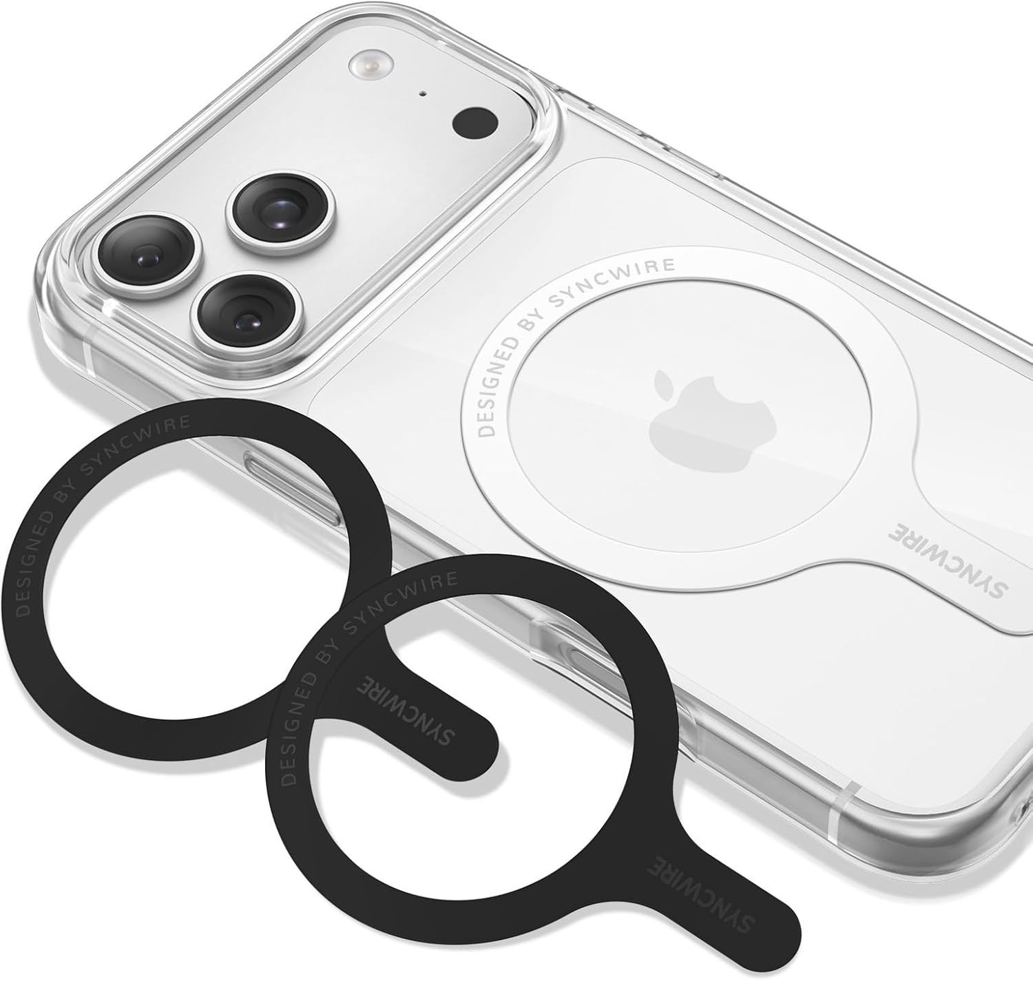 3 Pack MagSafe Magnetic Rings for Seamless Wireless Charging – Black & White