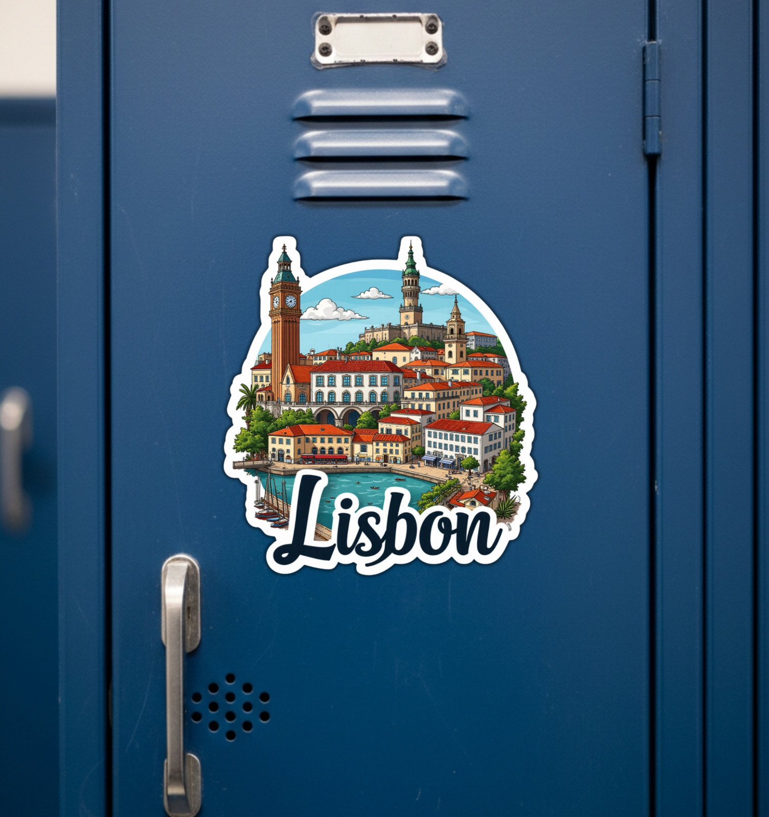 Lisbon Portugal Fridge Magnet or Laptop Sticker