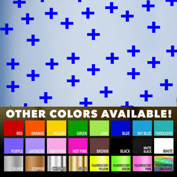 1.5" X 1.5" Crosses Home Wall Bedroom Window DIY Vinyl Decals Sticker Art Decor