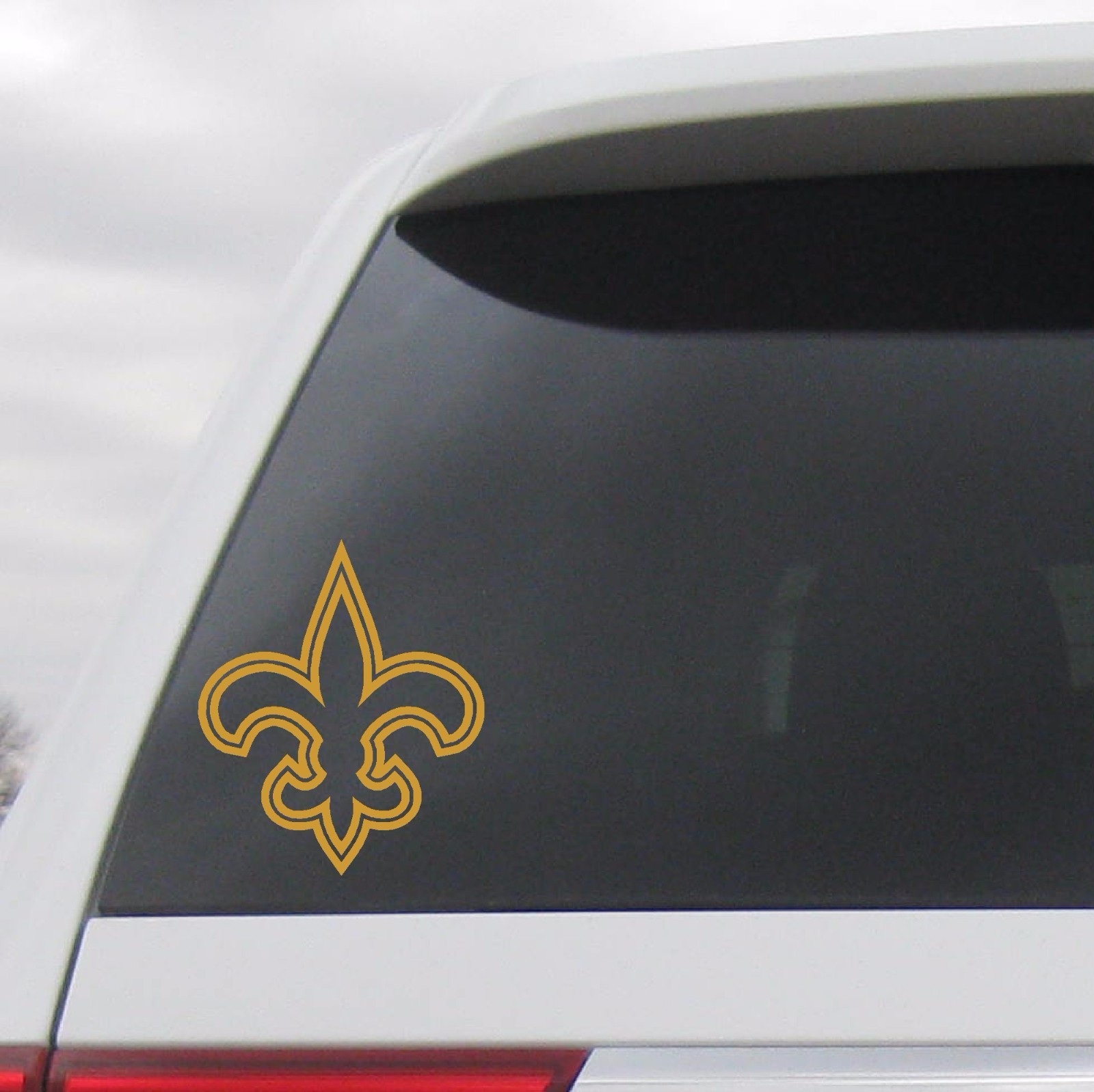 NEW ORLEANS SAINTS FLEUR DE LIS VINYL DECAL LA LOUISIANA , 1 SET OF 2