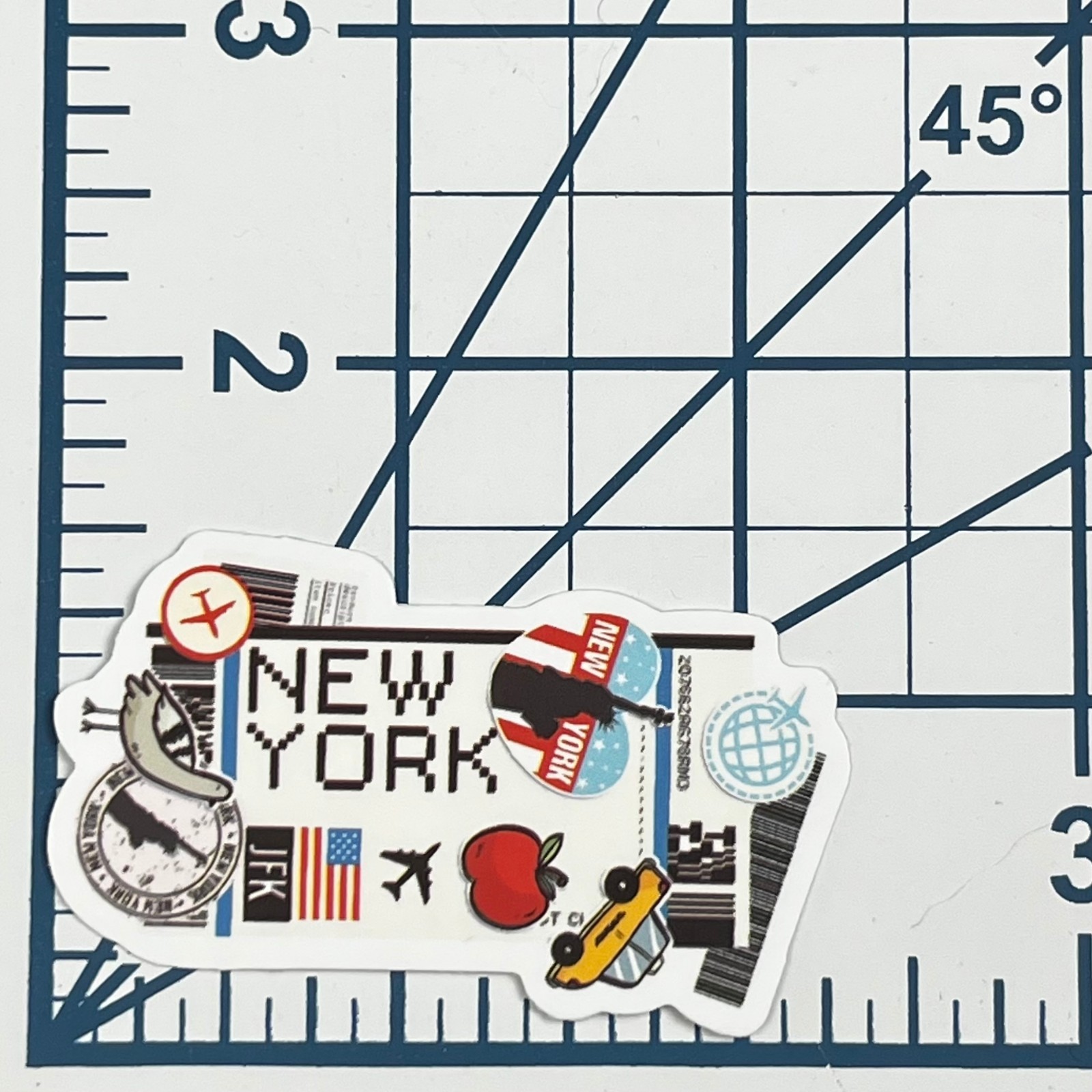 New York City Vinyl Sticker NYC Boarding Pass Travel Souvenir Big Apple Journal
