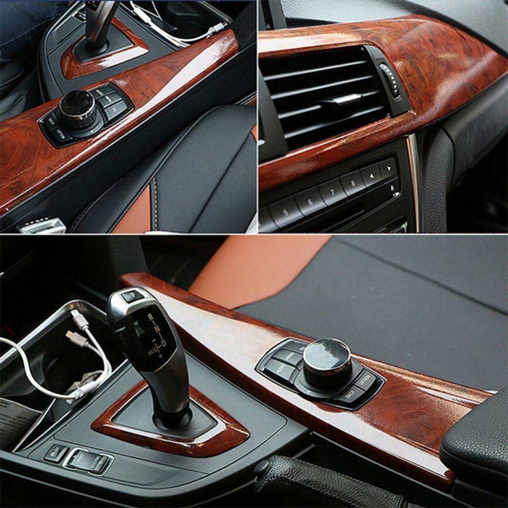 High Gloss Wood Grain Vinyl for Car Interior Furniture Countertop Wrap Sticker
