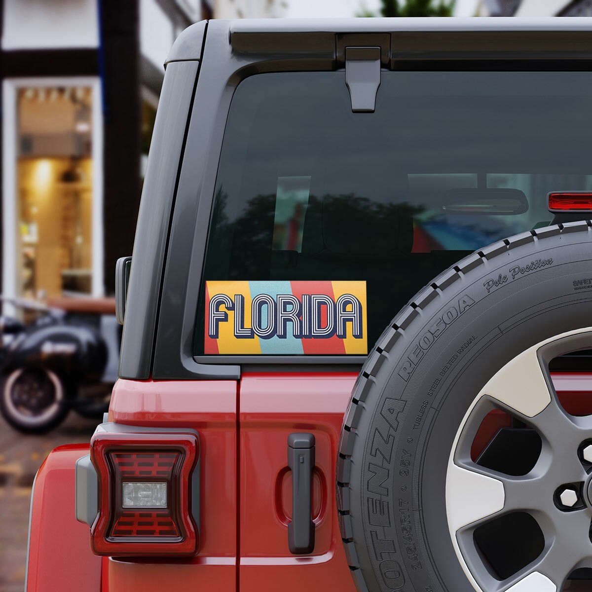 Bumper Sticker: Florida Retro Style Font, Retro FL, US State Souvenir